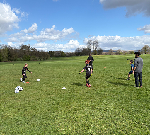 Player in a match realistic training exercise.