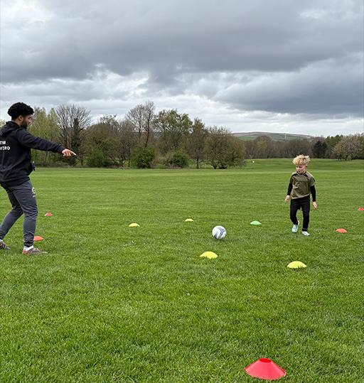 Player practising ball mastery.